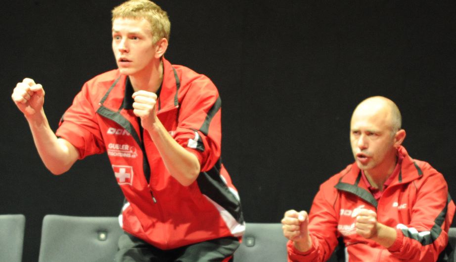 Nicolas Champod (links) und Coach Samir Mulabdic