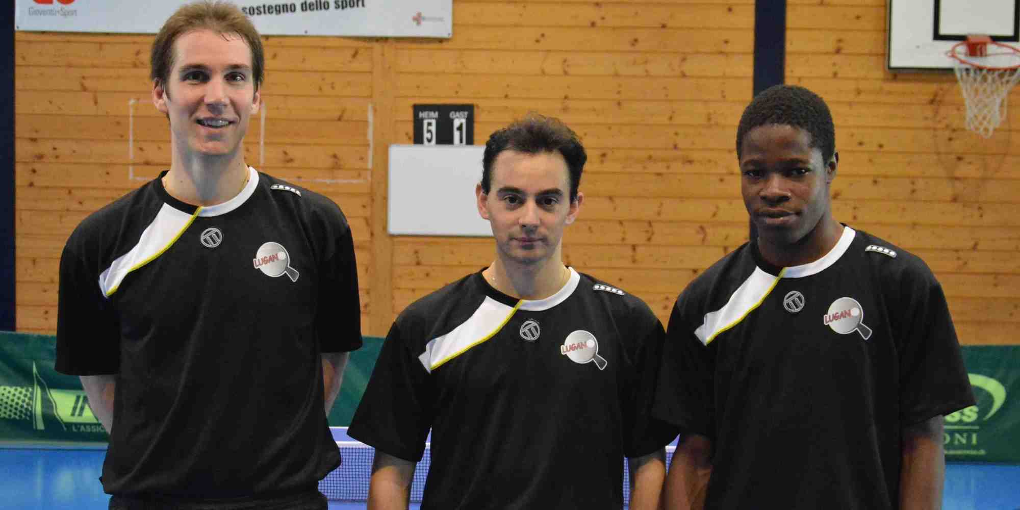 Lugano, von links: Csaba Molnar, Simone Spinicchia, Omotayo Olajide, Photo: STT Lugano