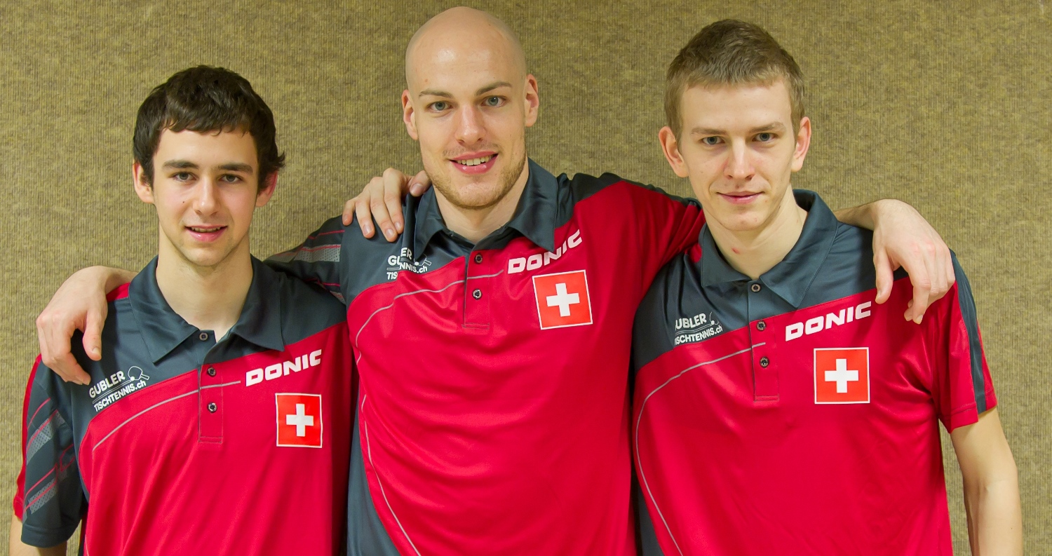 Das Herrenteam, von links: Lionel Weber, Nicola Mohler, Nicolas Champod