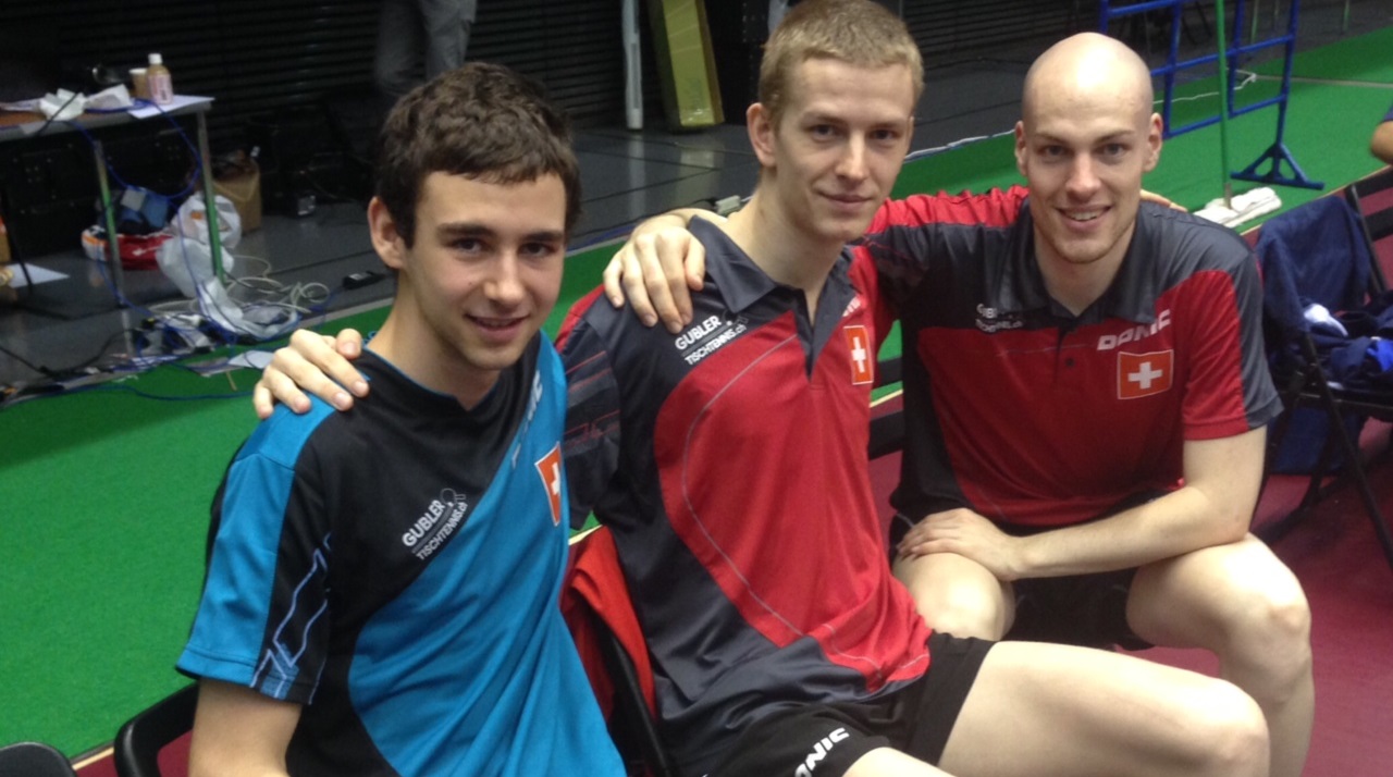 Das Herrenteam, von links: Lionel Weber, Nicolas Champod, Nicola Mohler