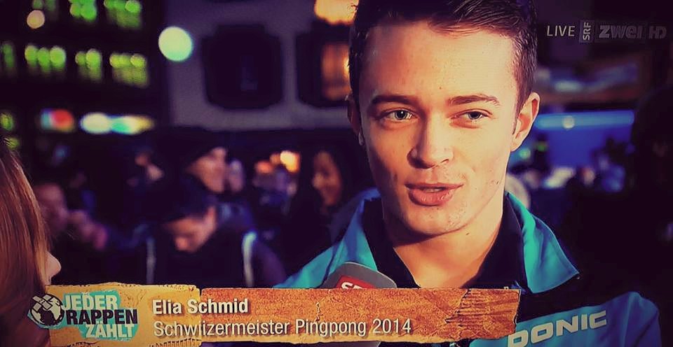 Elia Schmid lors de son passage &agrave; la t&eacute;l&eacute;vision