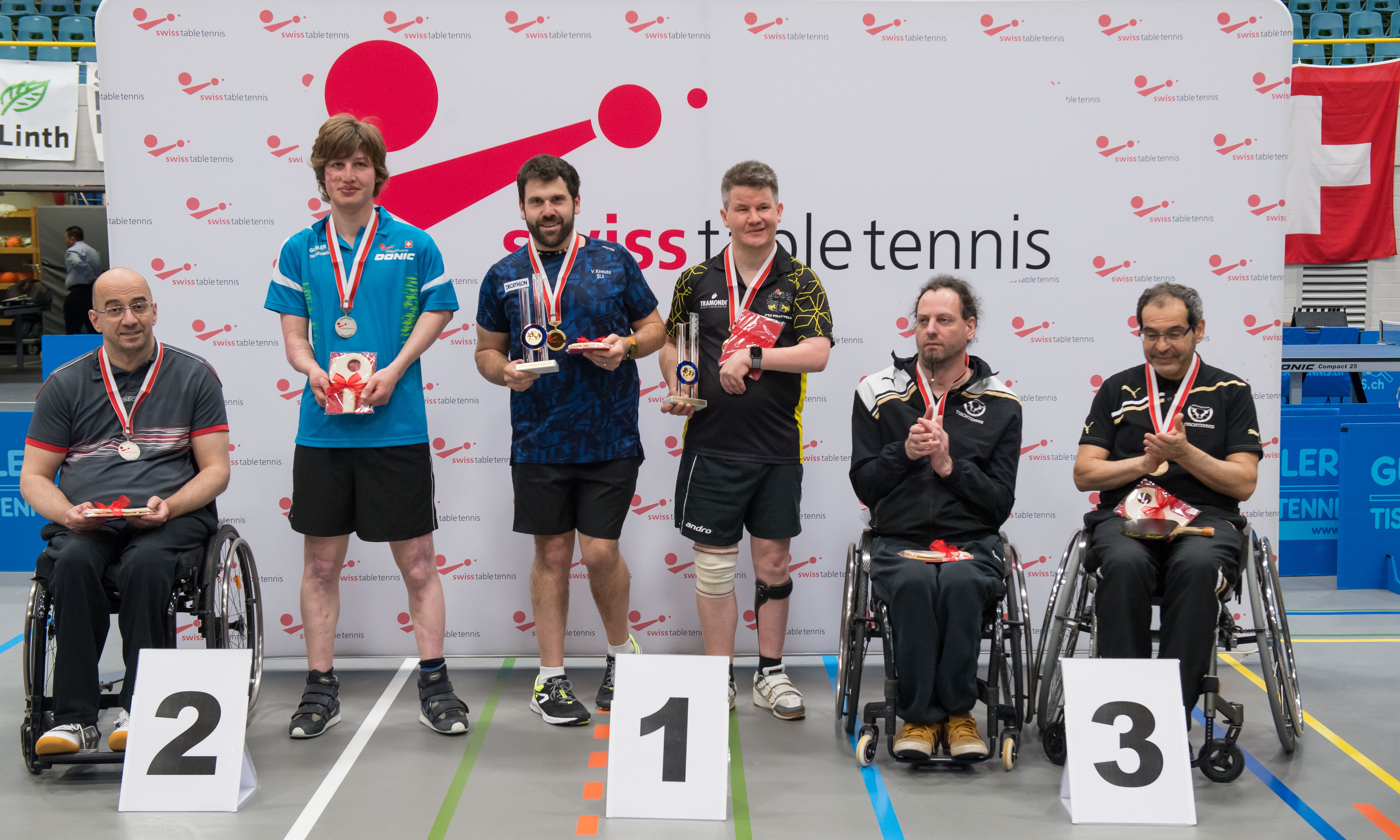 Doppel Para-Tischtennis Podium